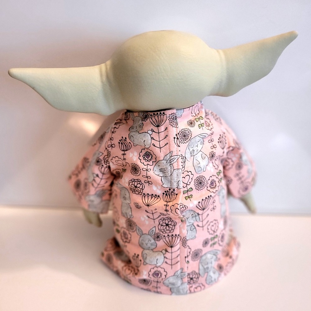 Cute Bunnies Outfit for 11" Grogu Baby Yoda Mattel Grogu plush Dolls Pink Spring - Picture 8 of 8